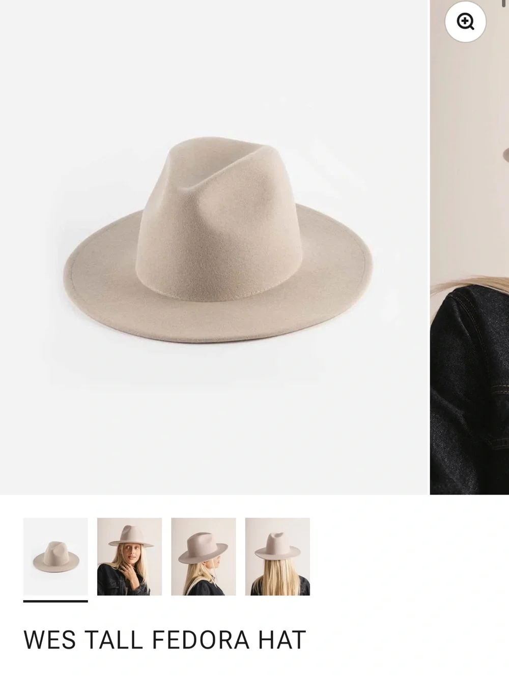 Gigi Pip Tall Fedora Hat — Cream